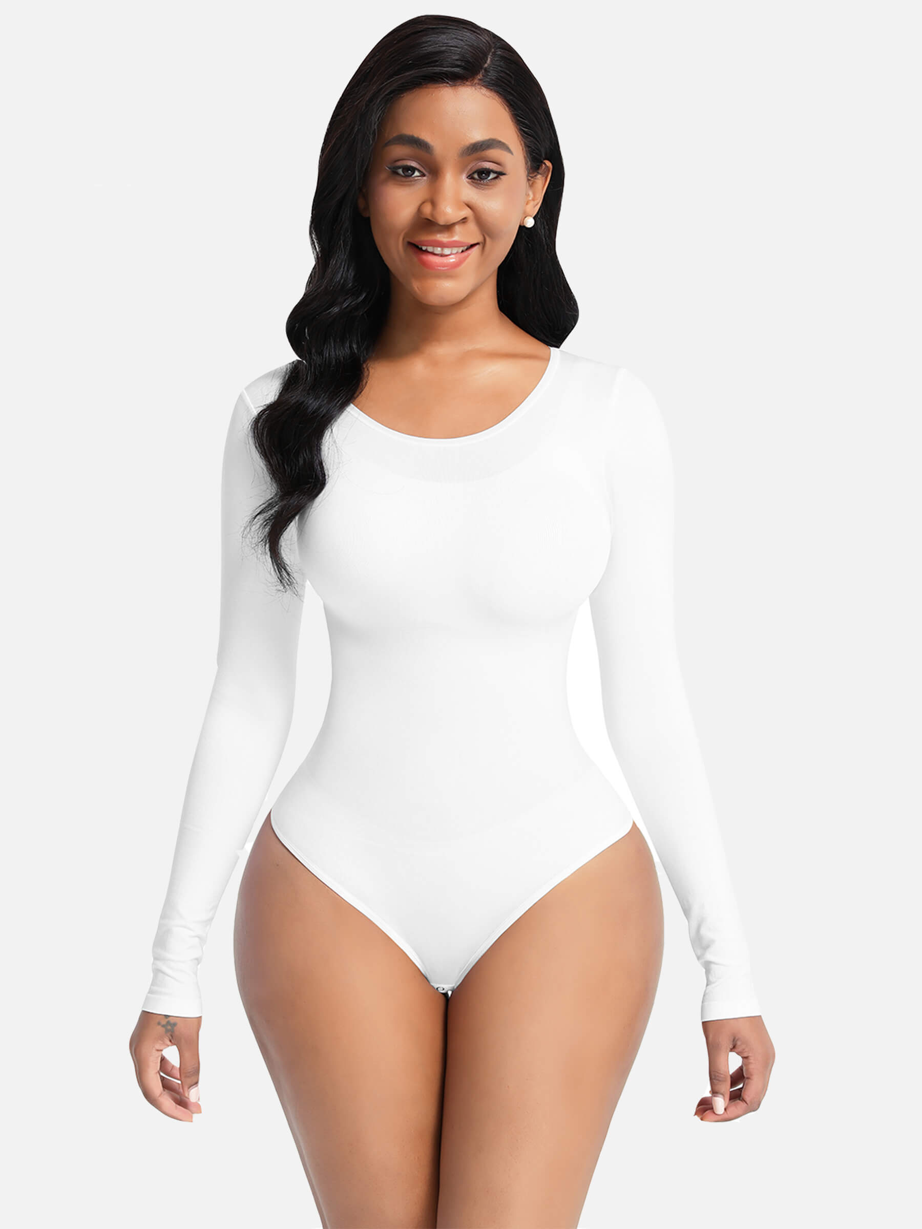 LONG SLEEVE BODYSUIT SCULPTING SHAPEWEAR