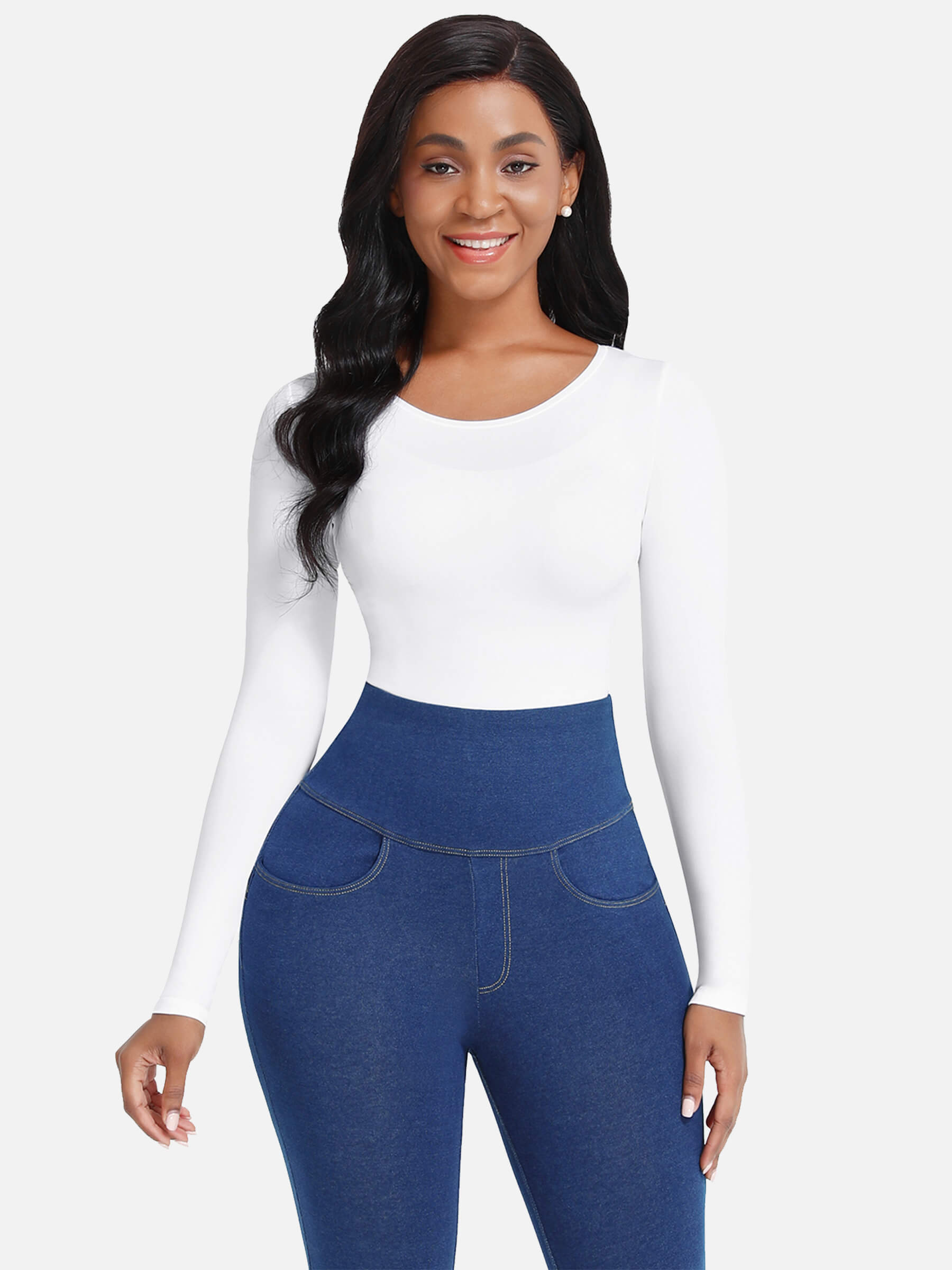 LONG SLEEVE BODYSUIT SCULPTING SHAPEWEAR