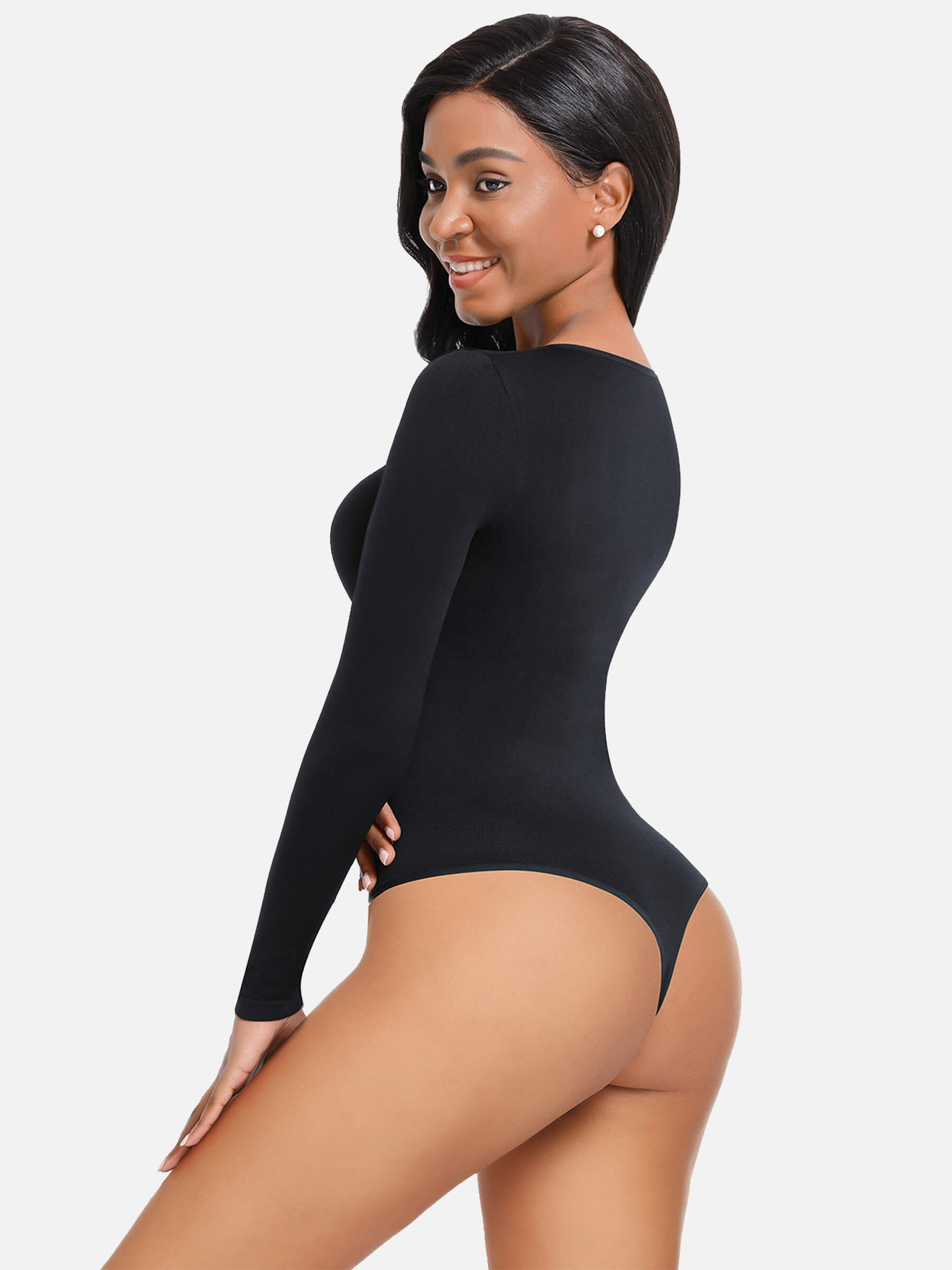 LONG SLEEVE BODYSUIT SCULPTING SHAPEWEAR