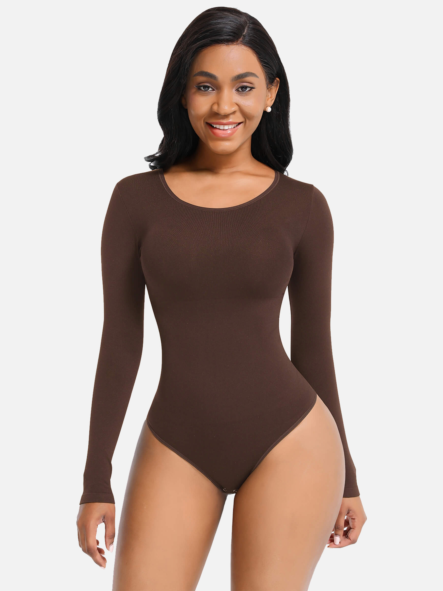 LONG SLEEVE BODYSUIT SCULPTING SHAPEWEAR
