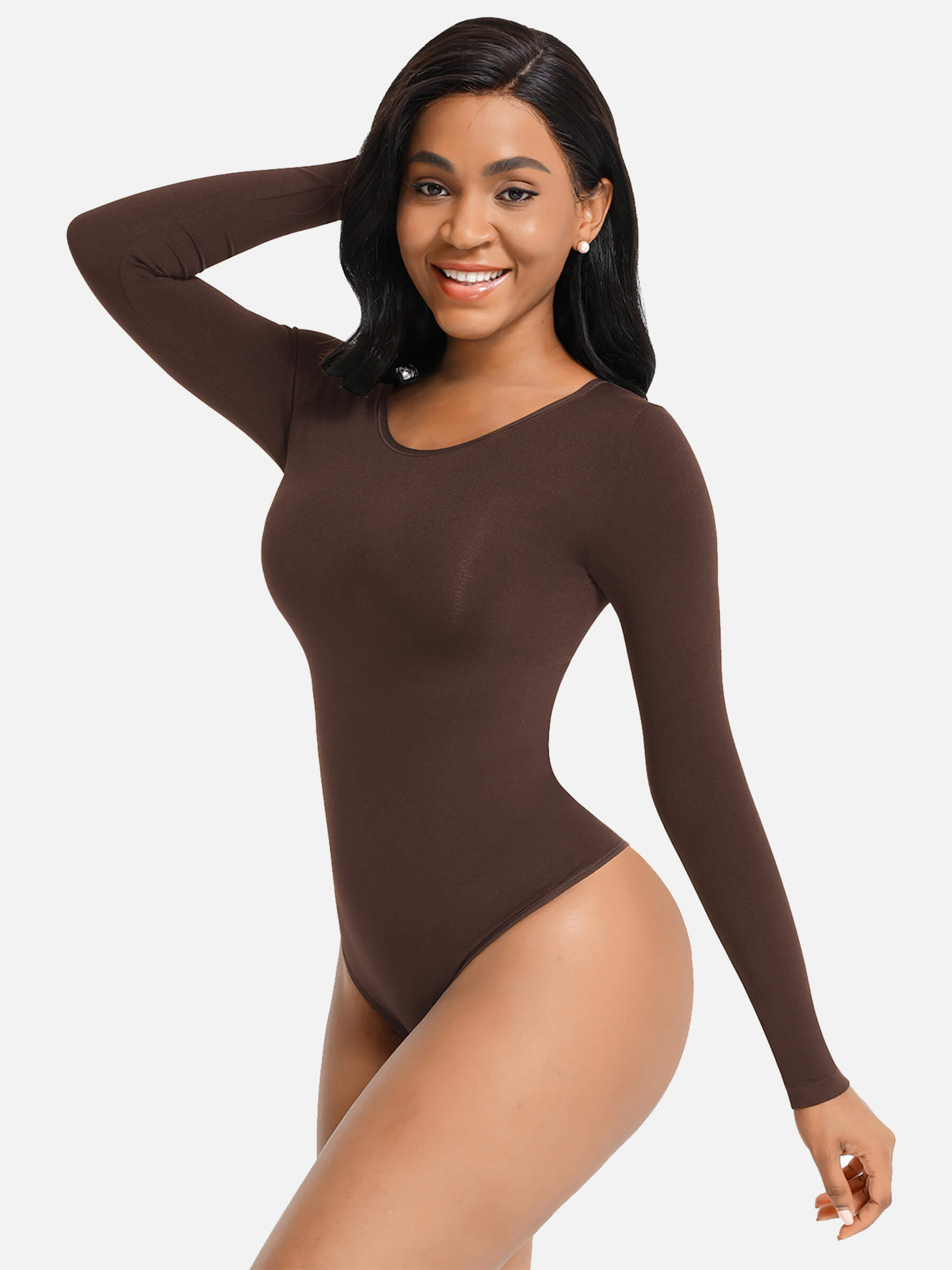 LONG SLEEVE BODYSUIT SCULPTING SHAPEWEAR