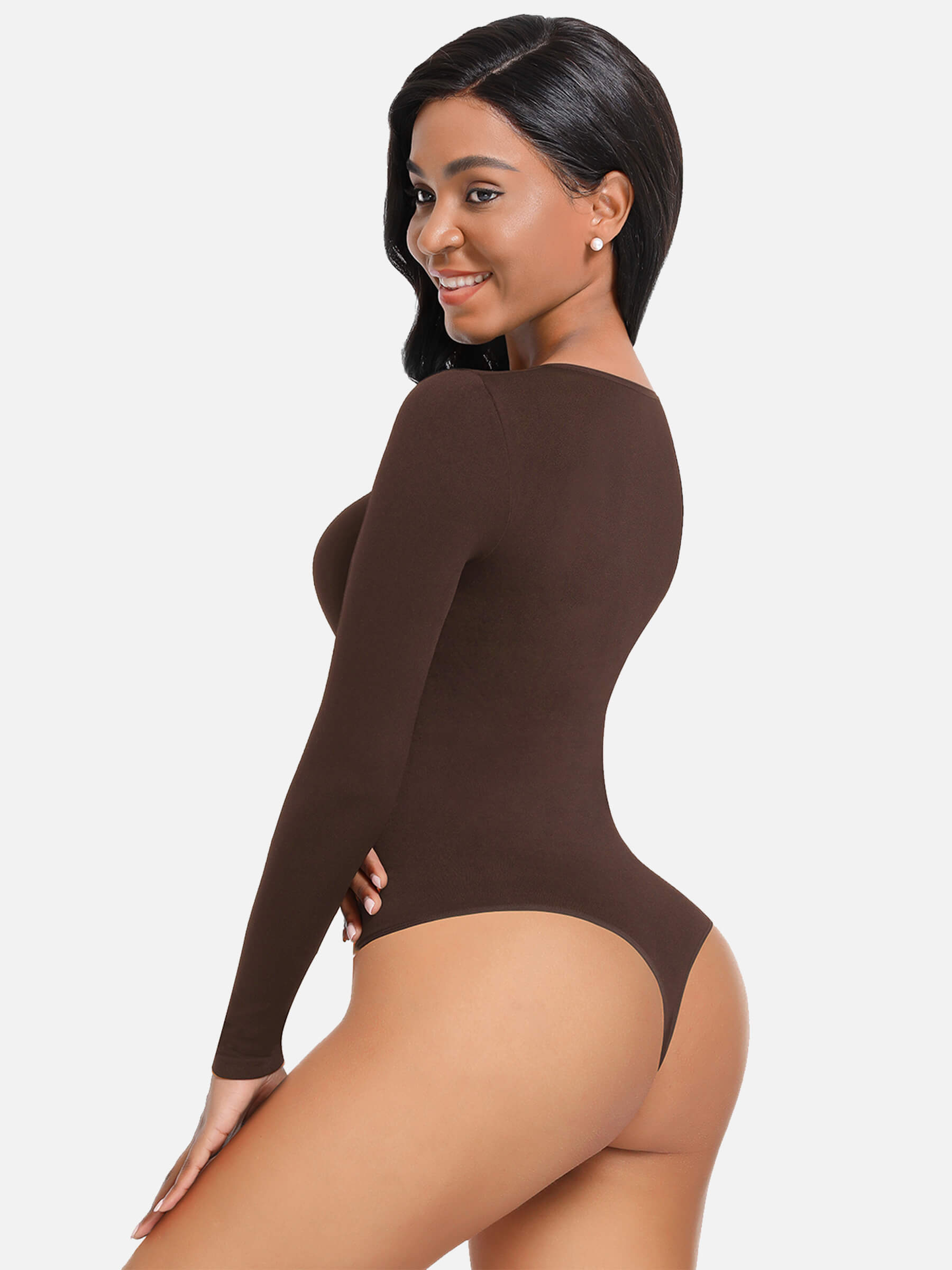 LONG SLEEVE BODYSUIT SCULPTING SHAPEWEAR