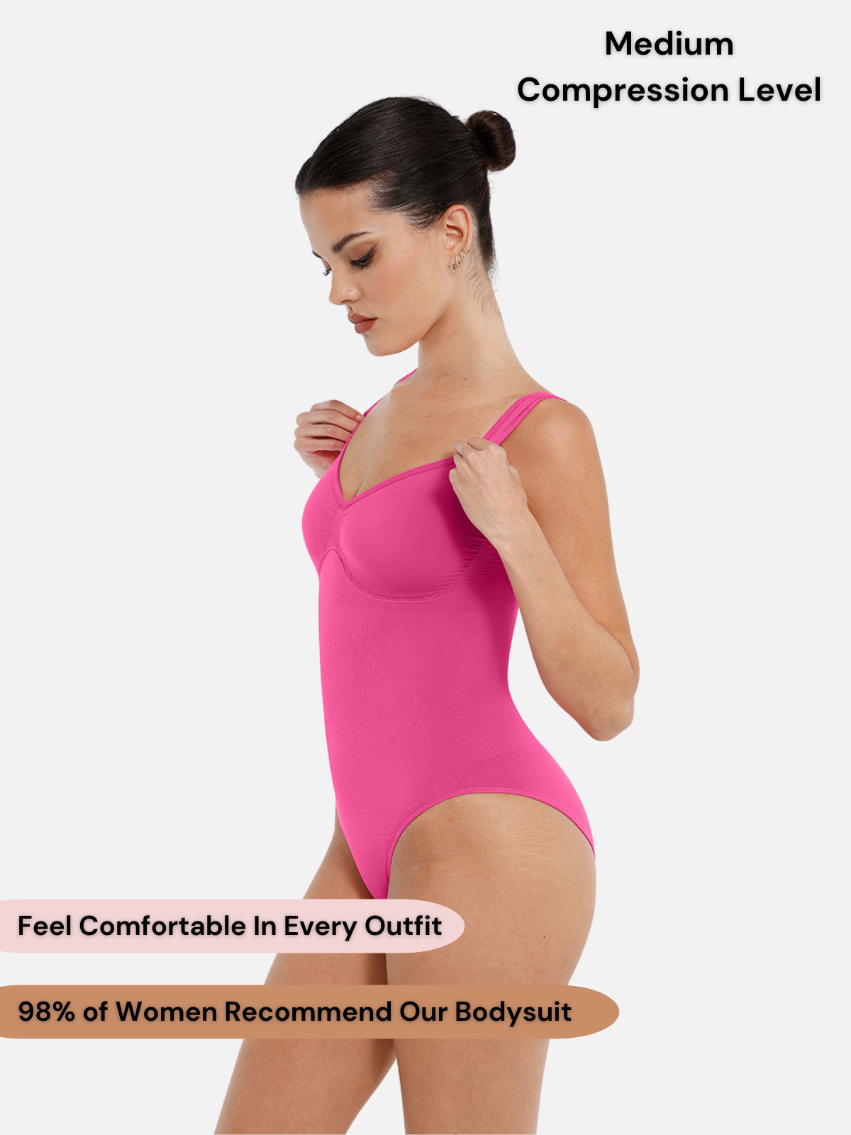 Seamless Sculpting Diamond Neck Brief Bodysuit