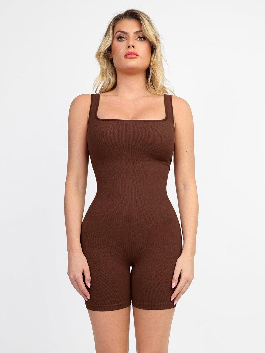Seamless Square Neck Romper - GALVIER.