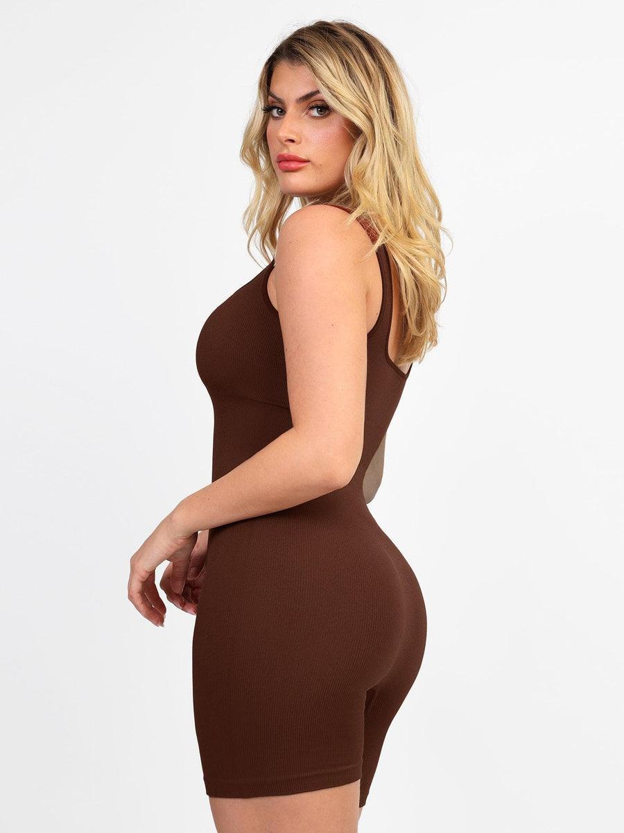Seamless Square Neck Romper - GALVIER.