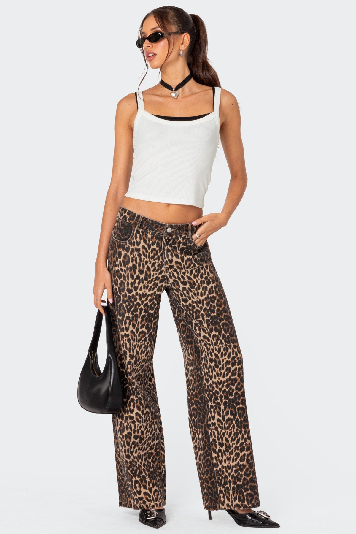Leopard Low Rise Jeans