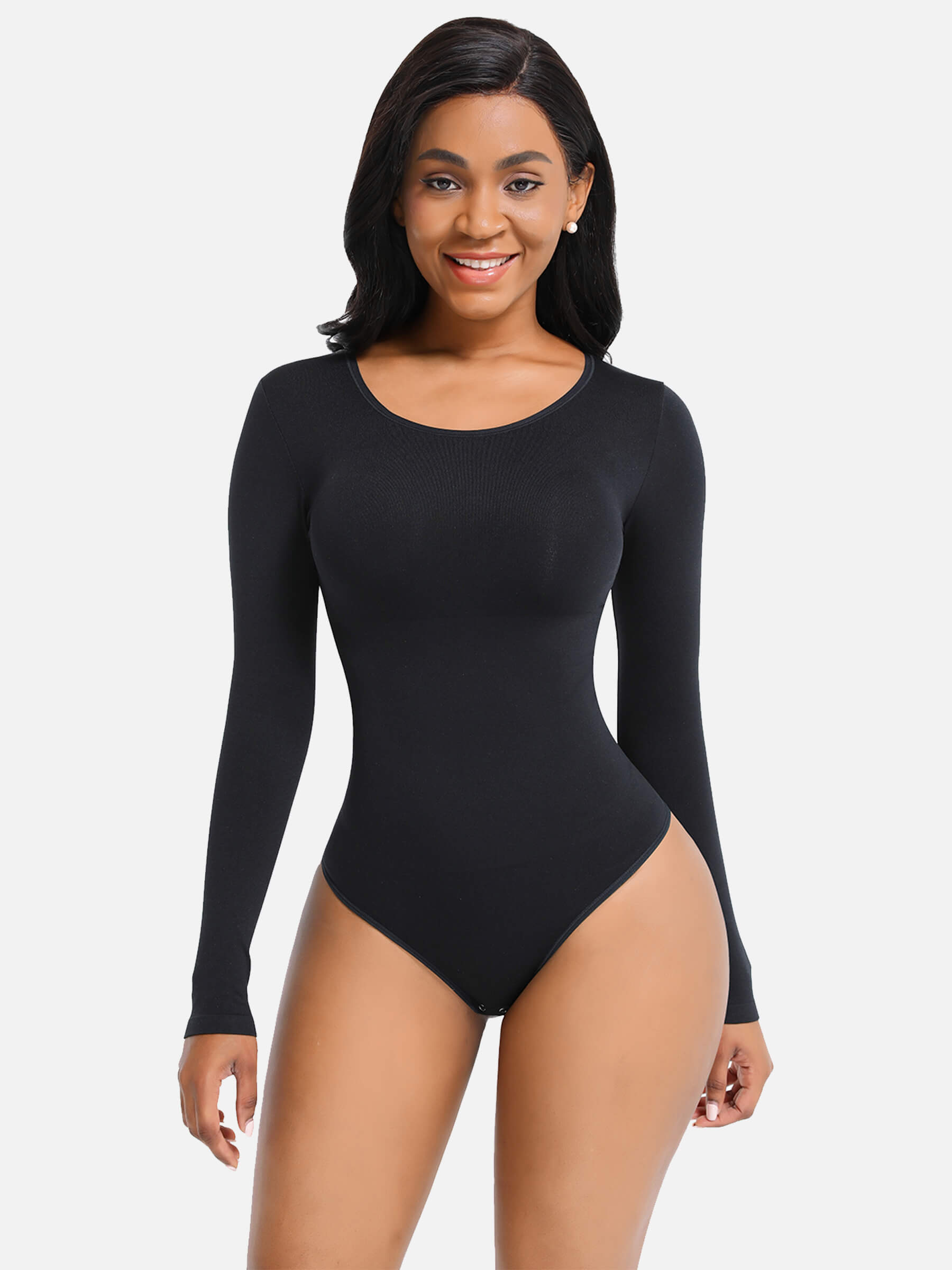 LONG SLEEVE BODYSUIT SCULPTING SHAPEWEAR