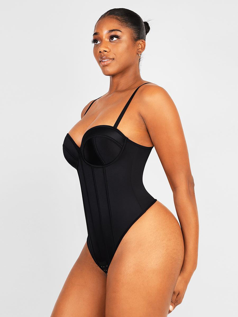 Shapewear Tummy Control Corset Thong Bodysuit