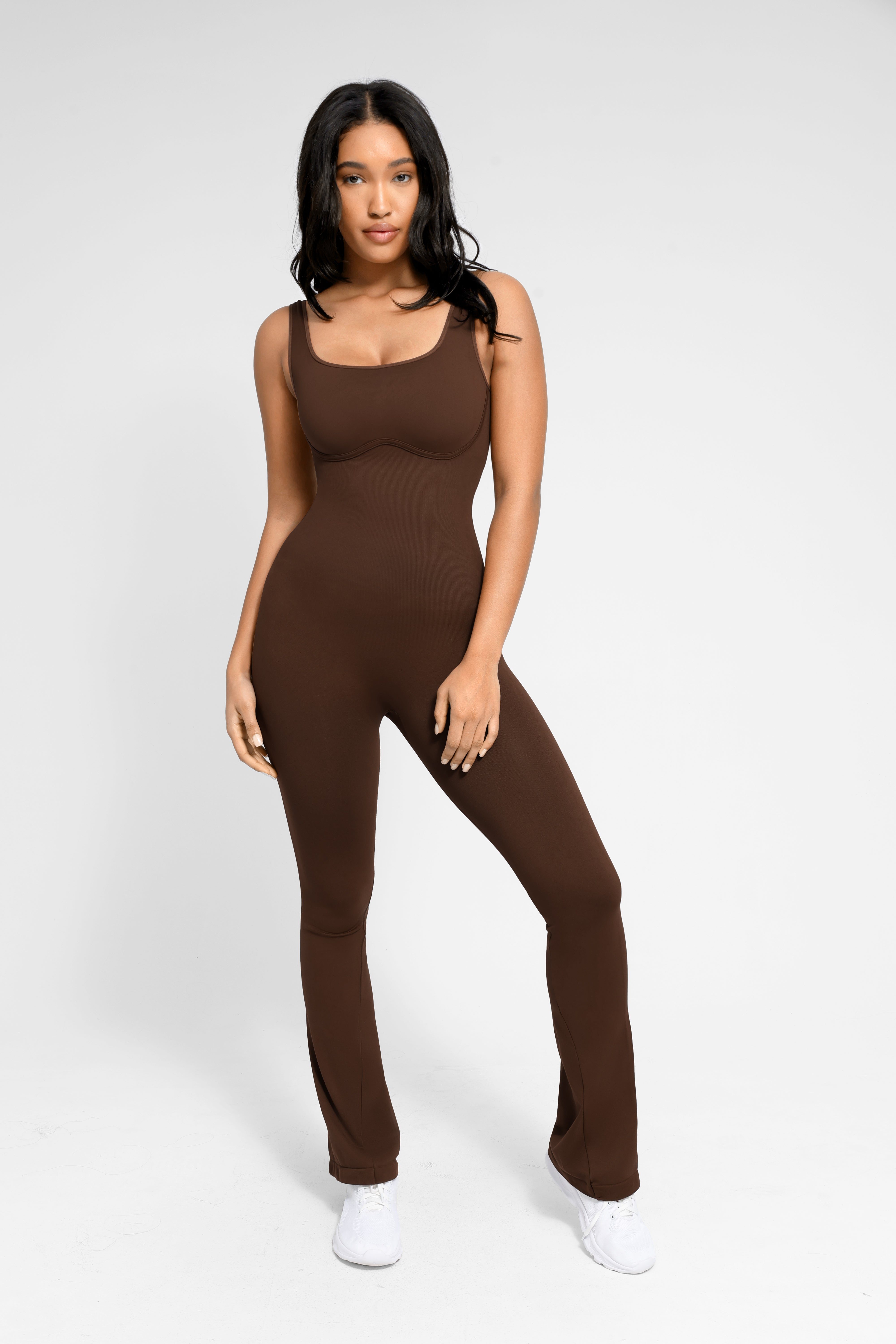 Flared Square Neck Jumpsuit