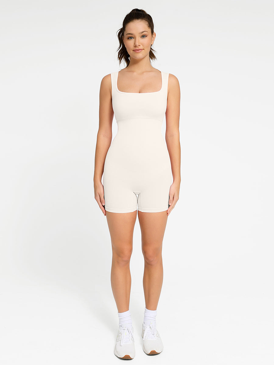 Seamless Shapewear Square Neck Romper