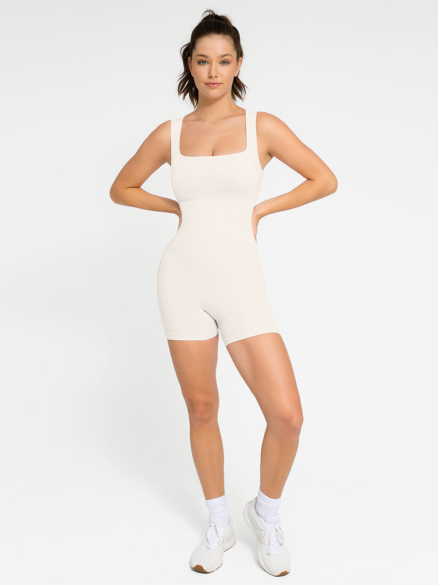 Seamless Shapewear Square Neck Romper