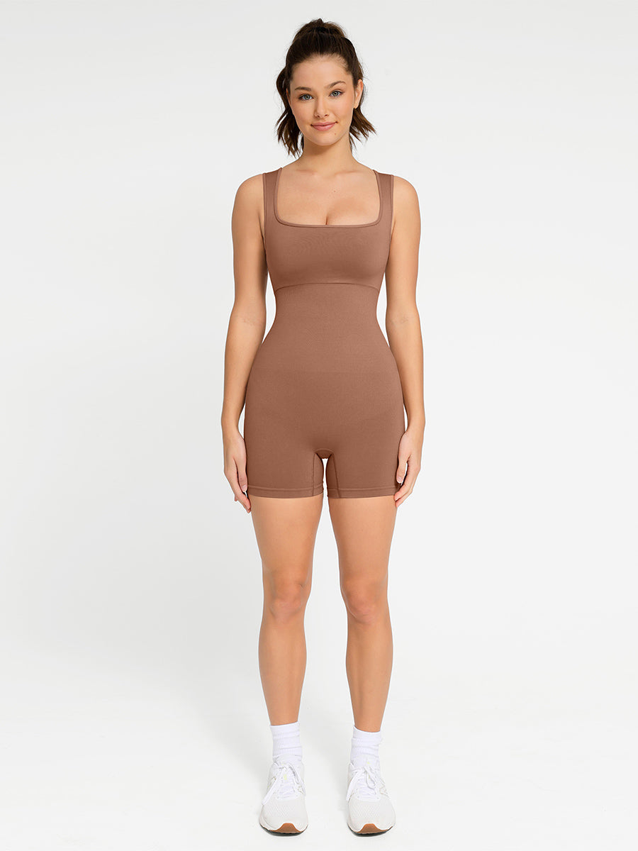 Seamless Shapewear Square Neck Romper