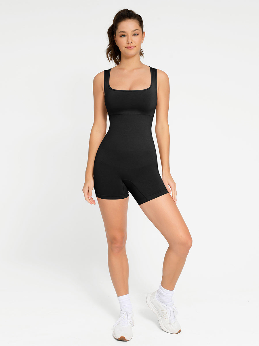 Seamless Shapewear Square Neck Romper