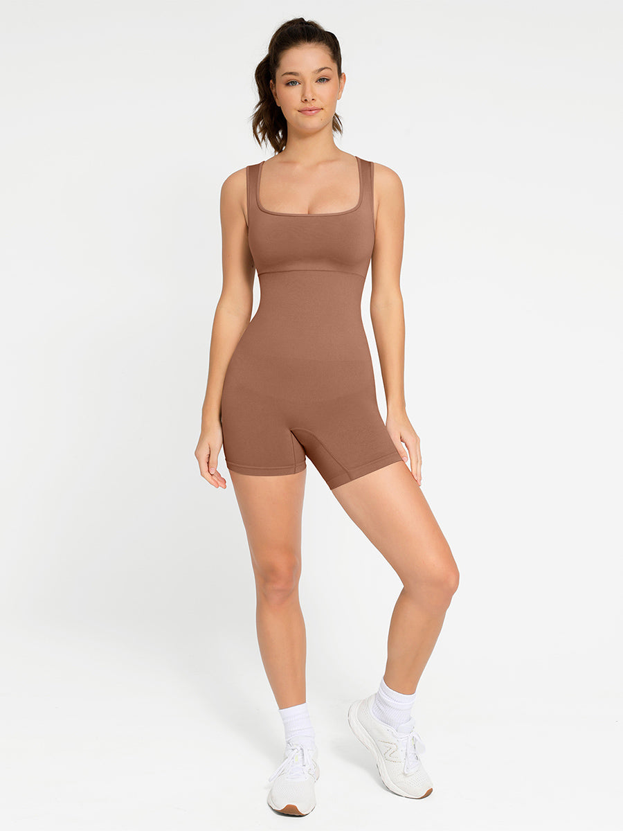 Seamless Shapewear Square Neck Romper